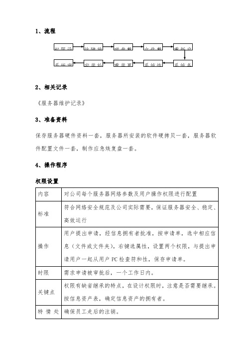 服务器维护作业指导书