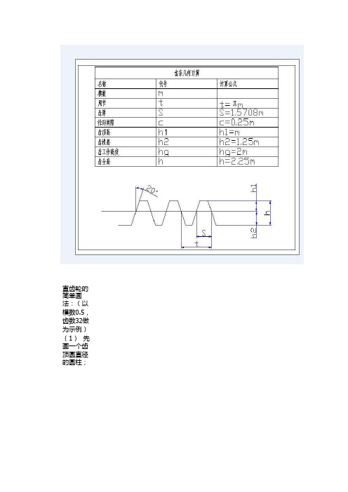 soildworks直齿轮齿条计算公式及简单画法