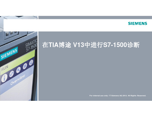 博途V13内部培训-S7-1500诊断