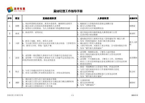 直线经理工作指导手册