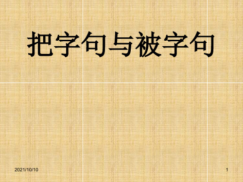 小学语文把字句和被字句