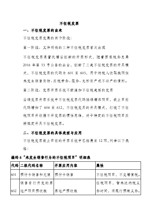 免税不征税零税率发票分析