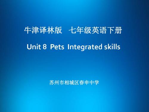 2019年译林牛津版七年级英语上 Unit 8 Fashion Integrated skills教学课件共30张PPT语文