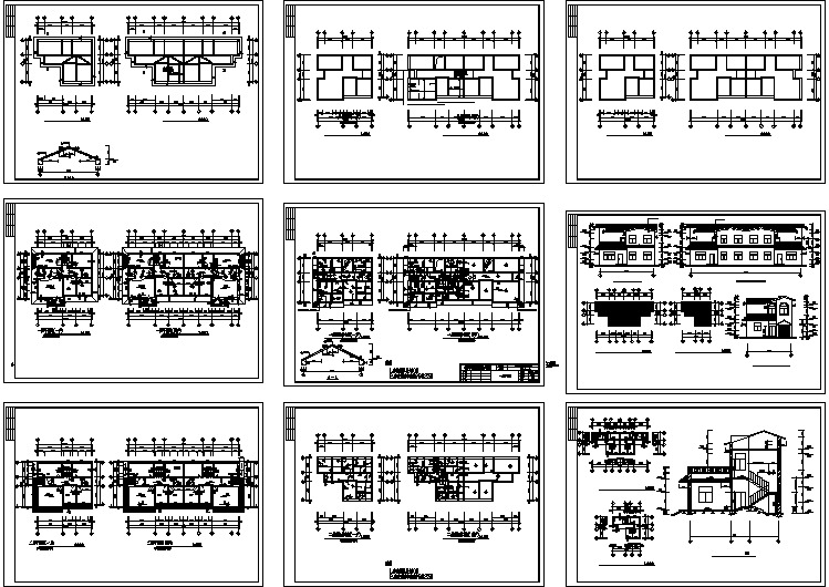 比较详细的建筑设计cad图纸（共9张）