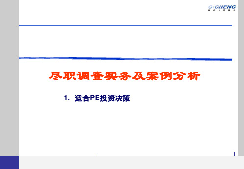 财务尽职调查实务(经典)