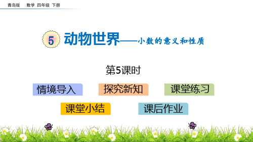 青岛版四年级下册数学《动物世界》PPT教学课件(第5课时)