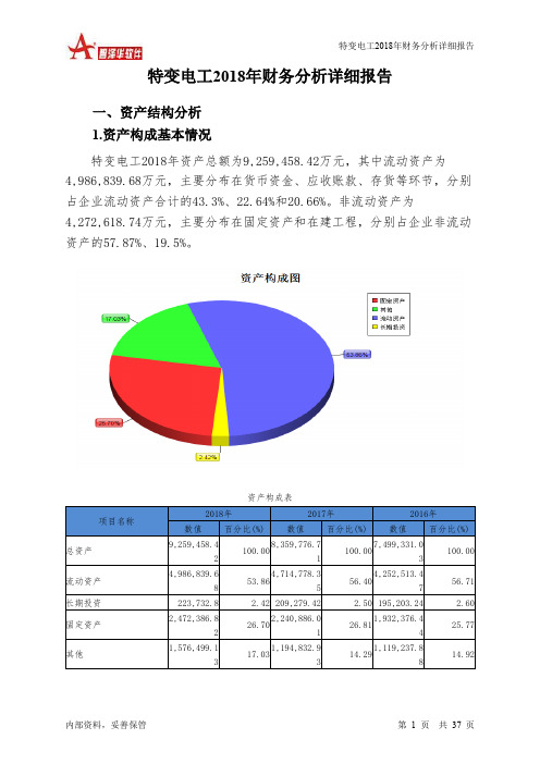 特变电工2018年财务分析详细报告-智泽华