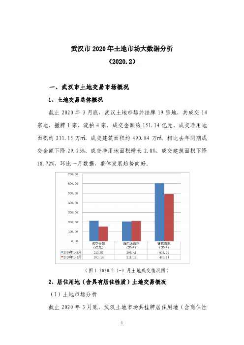 武汉市土地市场2020年大数据分析2020.03(新版)