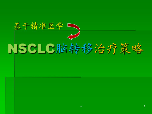 非小细胞肺癌NSCLC脑转移治疗策略ppt课件