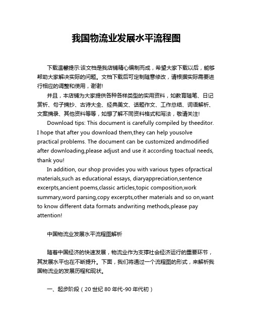 我国物流业发展水平流程图