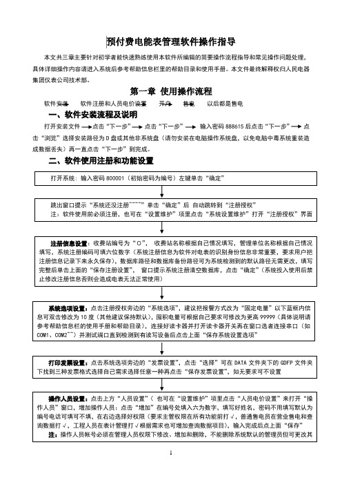 预付费电表首次使用操作指导