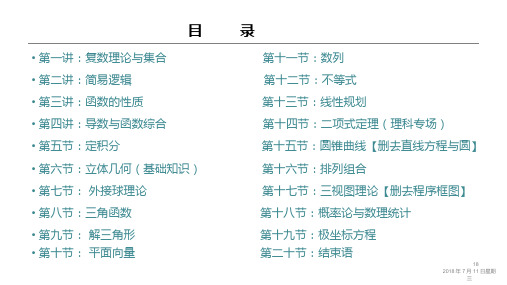 2019年高考数学二轮复习讲义 (精品资料)