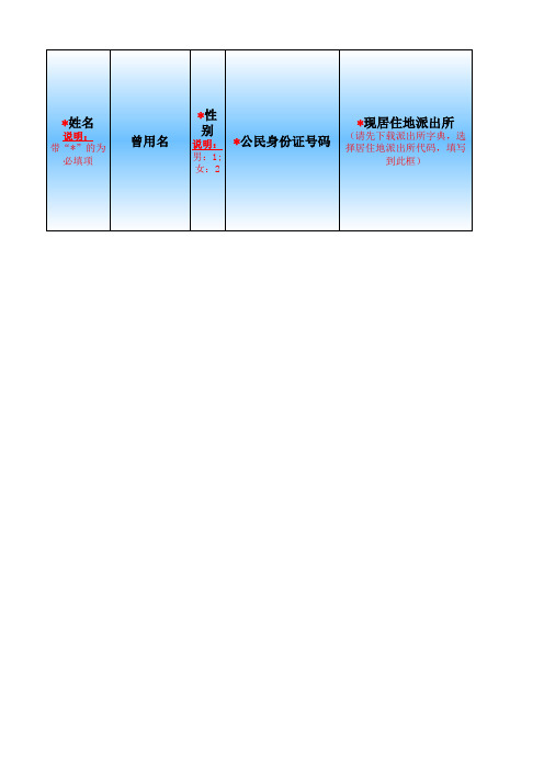 批量导入模版