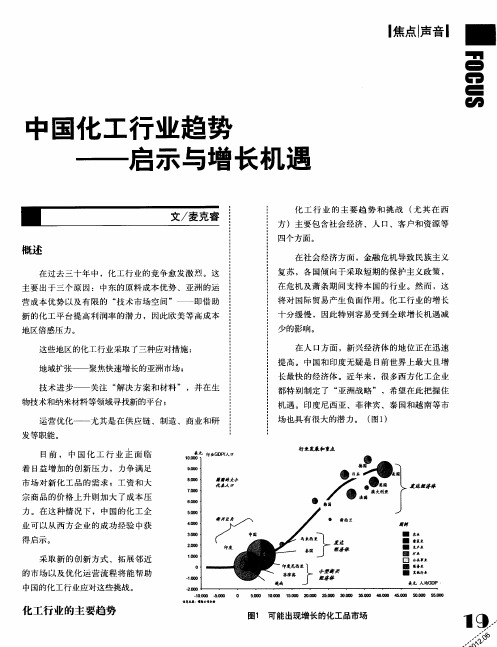 中国化工行业趋势——启示与增长机遇