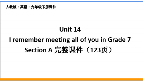 人教版英语九年级下册Unit 14 Section A完整课件(123页)