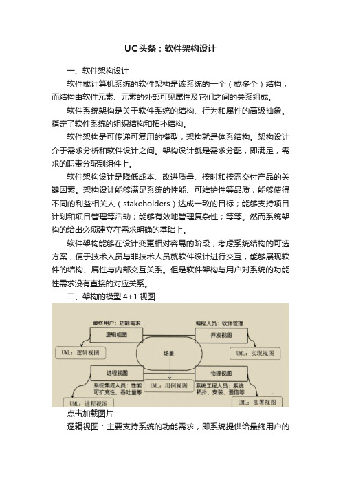 UC头条：软件架构设计