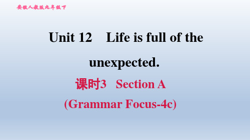 2020春人教版九年级英语下册课件-Unit 12-课时3 Section A (Grammar Focus-4c)