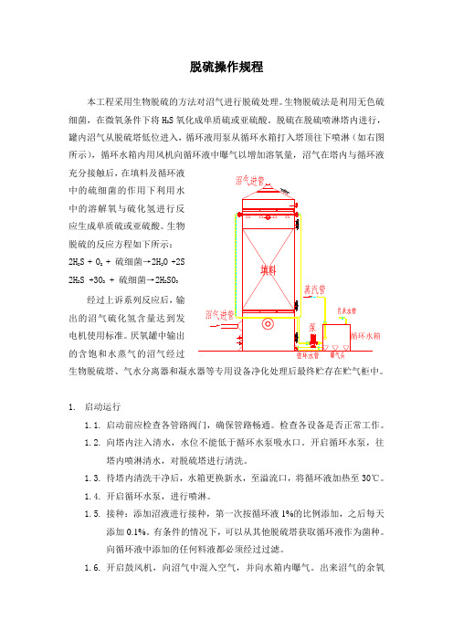 脱硫操作规程