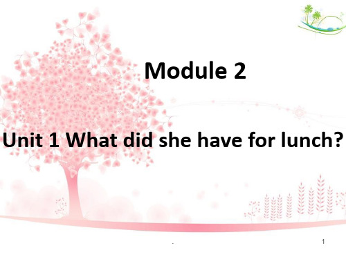 外研版小学英语(一年级起点)五年级下册Module 2 Unit 1 What did she have for lunch 课件1