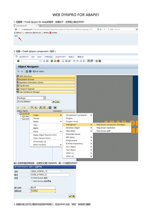 WEB DYNPRO FOR ABAP01