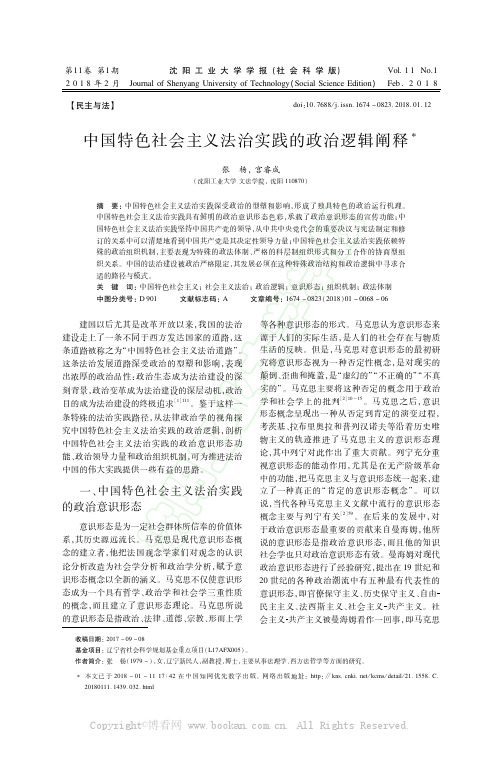 中国特色社会主义法治实践的政治逻辑阐释