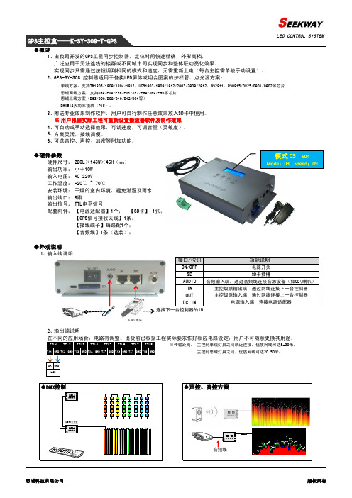 思域KSY-308-T-GPS 使用说明书1.0