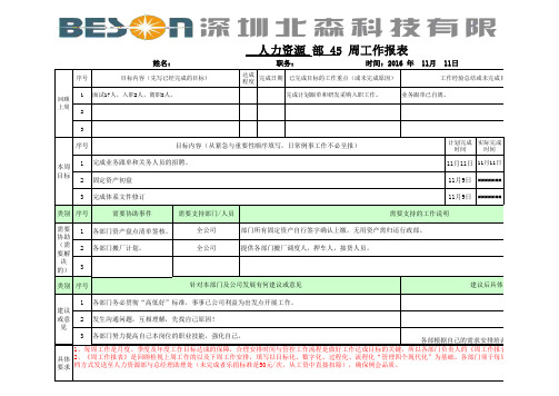 人力资源-45周会报告格式