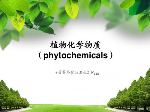 营养学基础知识 植物化学物质