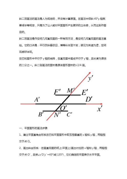 斜二测画法