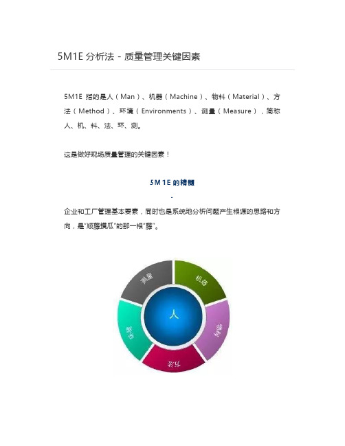 5M1E分析法 - 质量管理关键因素