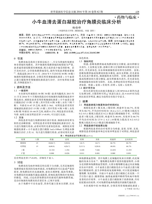 小牛血清去蛋白凝胶治疗角膜炎临床分析