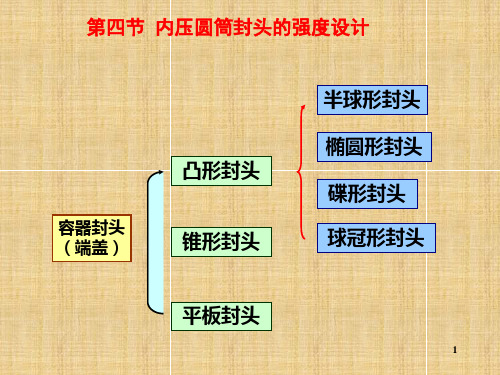 压力容器的设计单元十二 内压薄壁容器封头的强度设计26p