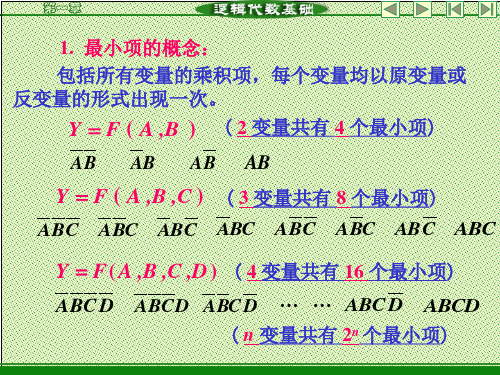 逻辑函数化简方法