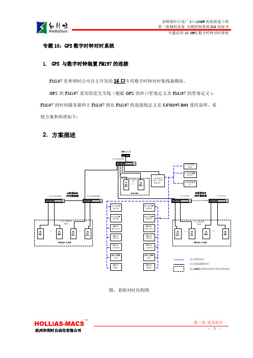 专题说明10：GPS时钟对时系统