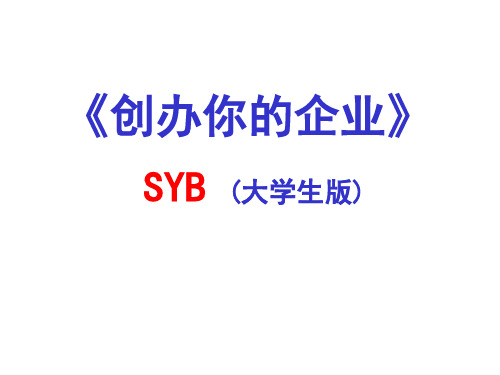 SYB创业培训课件 第三步