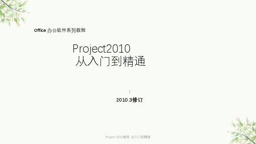 Project-2010教程-从入门到精通课件