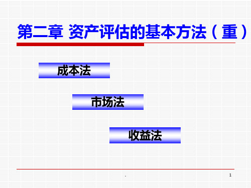 二 资产评估的基本方法PPT课件