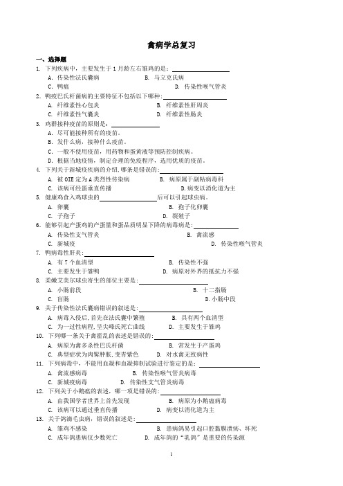 禽病总复习