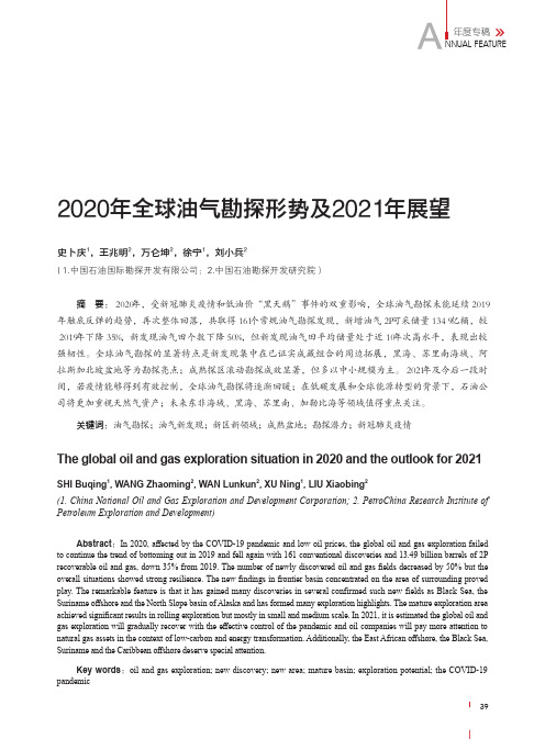 2020年全球油气勘探形势及2021年展望