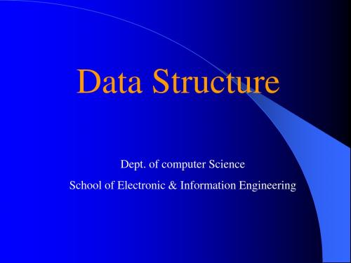 ch01--Data Structure and Algorithms 数据结构第一章