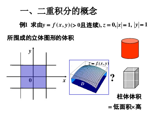 高等数学二重积分概念及性质