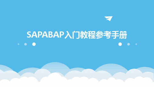 SAPABAP入门教程参考手册