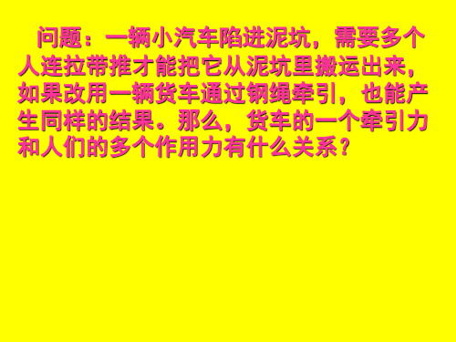 高一物理必修一第三章3.3力的等效和替代知识点讲解