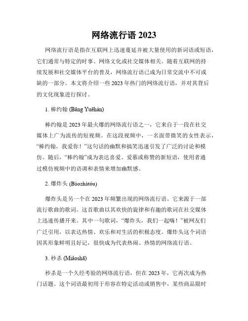 网络流行语2023