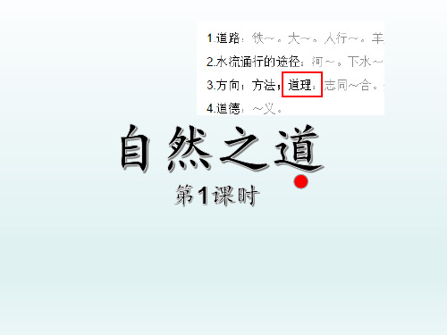 人教版义务教育教科书语文四年级下册《8.自然之道》