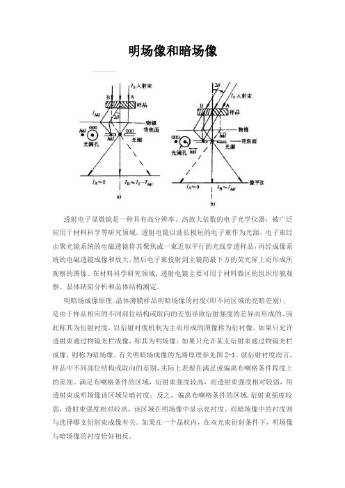 TEM明场像与暗场像