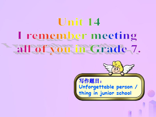 九年级英语全册Unit14IremembermeetingallofyouinGrade7同步作文指