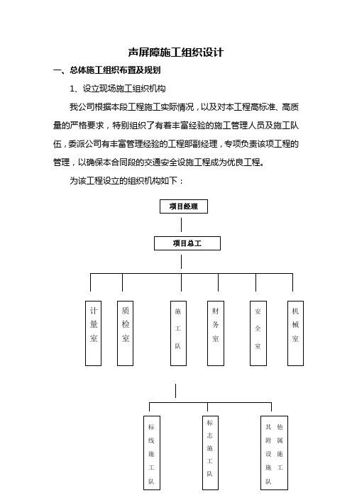 声屏障施工组织设计