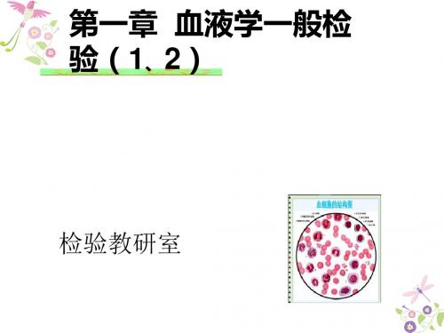 临床检验基础_血液学一般检验ppt课件