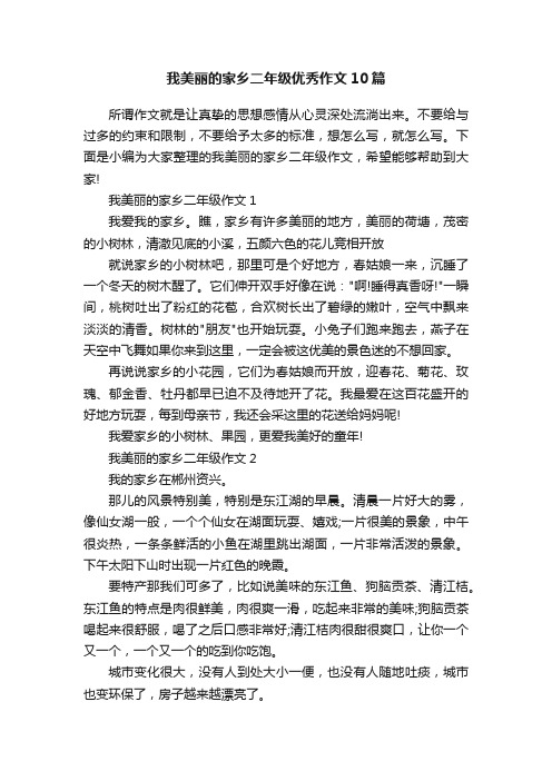 我美丽的家乡二年级优秀作文10篇